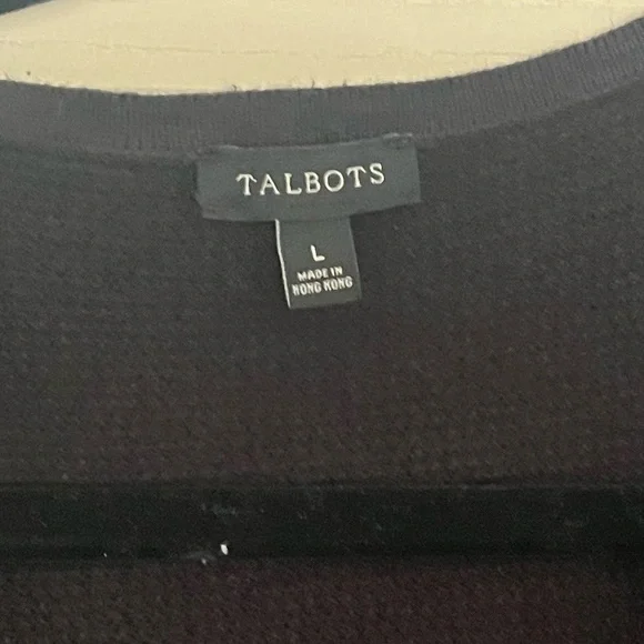 Talbots Long Black Knit Classic Cardigan – Size Large - Picture 2 of 7